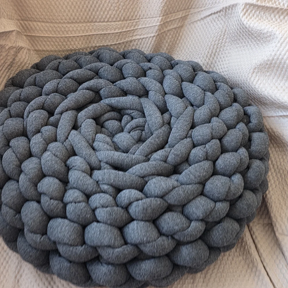 Cozy Knit Basket in Gray